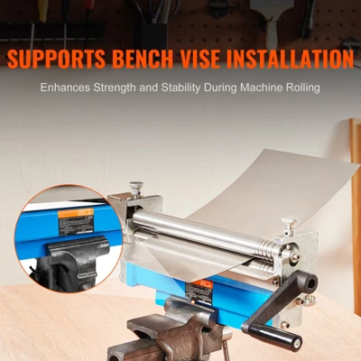 VEVOR Slip Roll Machine, 12.6 Inches Forming Width In 20 Gauge Capacity, Sheet Metal Slip Roller Rolling Bending Machine, Blue 6 VEVOR Slip Roll Machine, 12.6 Inches Forming Width In 20 Gauge Capacity, Sheet Metal Slip Roller Rolling Bending Machine, Blue - Image 6