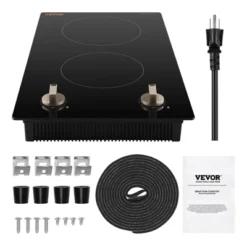 VEVOR Induction Cooktop, 1800W Electric Countertop Burner,2 Burner Knob Control Stove,Built-in Induction Cooktop With 12 Temperature Settings, Black -Aesthtic Interiors GUEST 6f58f81d bc11 469a ae40 3574a516e55e