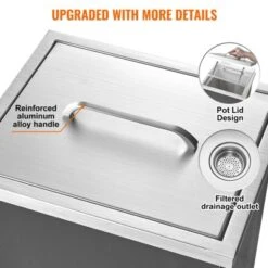 VEVOR Drop In Ice Chest, 14"L X 12"W X 18"H Stainless Steel Ice Cooler, Commercial Ice Bin With Cover, 40 Qt Outdoor Kitchen Ice Bar -Aesthtic Interiors GUEST 6f6ffdf6 83d9 436d b653 2d96e43fbfff