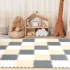 VEVOR 36 Tiles Kids Play Mat, 0.4 Inch Toddler Play Mat With EVA Foam, 12" X 12" Puzzle Play Mat With 36 Sq.ft Coverage, Interlocking Toddler Mats