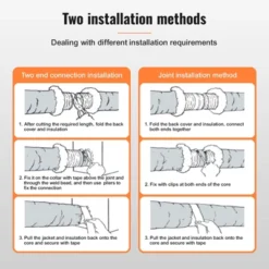 VEVOR Dryer Vent Hose, 5'' Insulated Flexible Duct 25FT Long With 2 Duct Clamps, Heavy-Duty Three Layer Protection, Silver -Aesthtic Interiors GUEST 7006595e 80c2 46cd 8fd0 b22915fd1104
