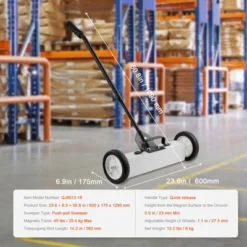 VEVOR 45Lbs Rolling Magnetic Sweeper With Wheels, Push-Type Magnetic Pick Up Sweeper, 18-inch Large Magnet Pickup Lawn Sweeper -Aesthtic Interiors GUEST 702e4eec 32f8 414a 8489 89ee683ae239