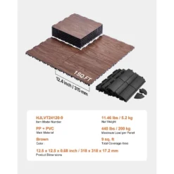 VEVOR Dance Floor Tiles, 12.4 X 12.4 In 9 Piece Interlocking Dance Flooring, Portable Dance Practice Floor With Cushioned Base -Aesthtic Interiors GUEST 7032302c a64f 460a b653 d195af5cdd97