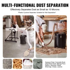 VEVOR Cyclone Dust Separator, 4" Retrofit Cyclone Separator For Dust Collectors, ABS Dust Deputy With 2" Hole O.D. Connector, Clear (Tank Exclude) -Aesthtic Interiors GUEST 7037cc30 664d 4f81 9044 5380a4140e13