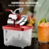 VEVOR 110V Commercial Ice Crusher 440LBS/H, ETL Approved 300W Electric Snow Cone Machine With Dual Blades, Stainless Steel Shaved Ice Machine, Red