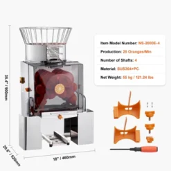 VEVOR Commercial Orange Juicer Machine, 120W Automatic Feeding Juice Extractor, Stainless Steel Juice Extractor For 25 Oranges Per Minute 14 VEVOR Commercial Orange Juicer Machine, 120W Automatic Feeding Juice Extractor, Stainless Steel Juice Extractor For 25 Oranges Per Minute -Aesthtic Interiors GUEST 70ad6cb1 b8f5 4fb1 938a 7afaadd9891e