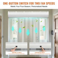 VEVOR 60" Commercial Indoor Air Curtain Super Power 2 Speeds 1500CFM, Wall Mounted Air Curtains For Doors, Indoor Over Door Fan, White -Aesthtic Interiors GUEST 70ae9ded 912f 48f6 bb2d ccebac5f90dd