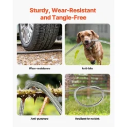 VEVOR Metal Garden Hose 75 Ft, Rust Proof Stainless Steel Water Hose, Heavy Duty Backyard Hose With 10 Function Nozzle, Silver 10 VEVOR Metal Garden Hose 75 Ft, Rust Proof Stainless Steel Water Hose, Heavy Duty Backyard Hose With 10 Function Nozzle, Silver -Aesthtic Interiors GUEST 70da2f1a d562 49f2 85e6 0b42dd6de0fb 2