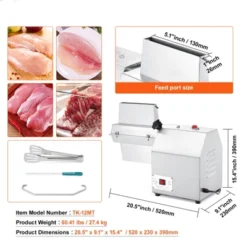 VEVOR Commercial Meat Tenderizer, Heavy Duty 304 Stainless Steel Kitchen Tool With Meat Tong, Cleaning Brush, And Tray, 750W Electric Meat Tenderizer -Aesthtic Interiors GUEST 712080c0 e071 4708 a30c 5208f5b3b41a