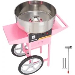 VEVOR Electric Cotton Candy Machine With Cart, 1000W Commercial Floss Maker With Stainless Steel Bowl, Sugar Scoop And Drawer, Pink -Aesthtic Interiors GUEST 71adcd62 d79a 4fc7 9987 6ba67303791c