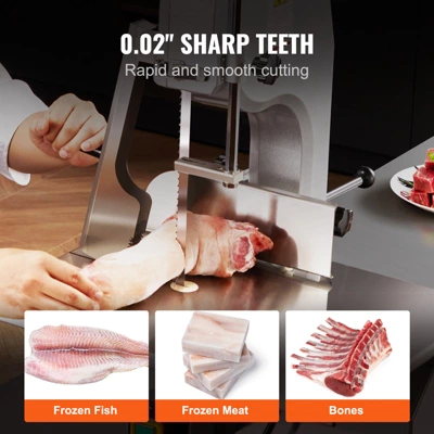 VEVOR Band Saw Blade, 83.5x0.63x0.02 Inch, 5 PCS/Pack Meat Bandsaw Blades For Replacement, Carbon Steel Blade, Silver 4 VEVOR Band Saw Blade, 83.5x0.63x0.02 Inch, 5 PCS/Pack Meat Bandsaw Blades For Replacement, Carbon Steel Blade, Silver - Image 4