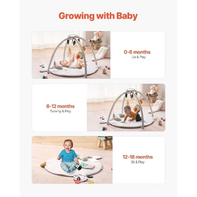 Baby Play Gym Mat Tummy Time Activity Mat With 5 Sensory Toys 39.1" X 32.7" 1 Baby Play Gym Mat Tummy Time Activity Mat With 5 Sensory Toys 39.1" X 32.7"