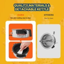 VEVOR Popcorn Maker, 480W Popcorn Popper Machine, 4 Oz Kettle Makes 1.5 Gallon Per Batch, Tabletop Popcorn Maker, Includes 3 Scoops, Red -Aesthtic Interiors GUEST 736c1a69 9809 4253 9509 370778eace2f 1