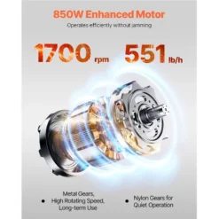 VEVOR Meat Cutter Machine, 850W Meat Slicer, 551 Lb/h Commercial Meat Cutting Machine Stainless Steel, 5 Mm Thickness, Detachable Blades, Silver 11 VEVOR Meat Cutter Machine, 850W Meat Slicer, 551 Lb/h Commercial Meat Cutting Machine Stainless Steel, 5 Mm Thickness, Detachable Blades, Silver -Aesthtic Interiors GUEST 73a387eb fa7a 46f6 a7ce ecfa9ff19cde