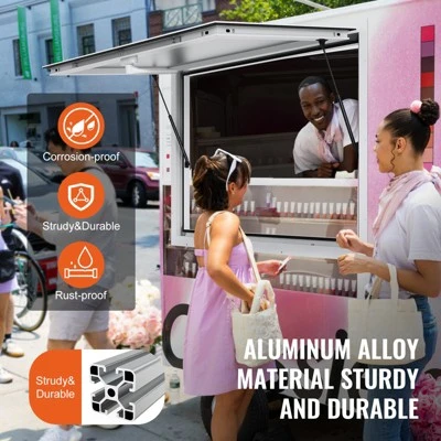 VEVOR Concession Window For Food Truck, 36"x36" Aluminum Alloy Food Truck Service Window, Up To 85 Degrees Stand Serving Window With Awning Door 5 VEVOR Concession Window For Food Truck, 36"x36" Aluminum Alloy Food Truck Service Window, Up To 85 Degrees Stand Serving Window With Awning Door - Image 5