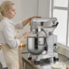 VEVOR Commercial Food Mixer, 10L Stand Mixer With 3 Adjustable Speeds, 550W Dough Mixer With Stainless Steel Bowl And 3 Mixing Attachments, Silver