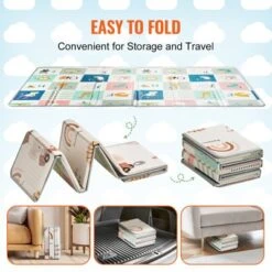 VEVOR Baby Play Mat, 51""x79"" Baby Crawling Mat, Non-Slip One-Piece Foam Baby Playmat, Foldable Portable Reversible Floor Mat With Travel Bag, Grey -Aesthtic Interiors GUEST 74ade25d 6966 41f1 ad77 4c4ba0ef7620