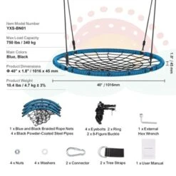VEVOR Spider Web Saucer Swing, 40 Inch Round Swings For Kids Outdoor, 750lbs Weight Capacity Saucer Tree Swing, Stable Woven Rope Swing Seat -Aesthtic Interiors GUEST 74ec786c 4182 49e1 a16e 358d7817445d