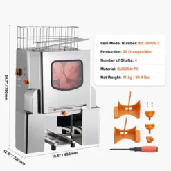 VEVOR Commercial Orange Juicer Machine, 120W Automatic Juice Extractor, Stainless Steel Orange Squeezer 20 Oranges/Minute, With Pull-Out Filter Box 14 VEVOR Commercial Orange Juicer Machine, 120W Automatic Juice Extractor, Stainless Steel Orange Squeezer 20 Oranges/Minute, With Pull-Out Filter Box -Aesthtic Interiors GUEST 74eca45f 5a20 45b8 855a a7d6f77314b3