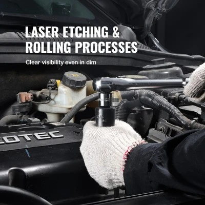 VEVOR 3/8" Drive Impact Socket Set, 12 Piece Shallow Socket Set SAE 5/16"-1", 6 Point Cr-Mo Alloy Steel For Auto Repair,BLACK 5 VEVOR 3/8" Drive Impact Socket Set, 12 Piece Shallow Socket Set SAE 5/16"-1", 6 Point Cr-Mo Alloy Steel For Auto Repair,BLACK - Image 5