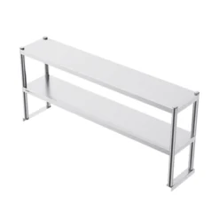 VEVOR Double Overshelf, Double Tier Stainless Steel Overshelf, 12 X 60 Inch Double Deck Overshelf, Height Adjustable Overshelf Prep Work Table -Aesthtic Interiors GUEST 75a74ad1 9b2b 4de0 aa60 446e7f7b58b5