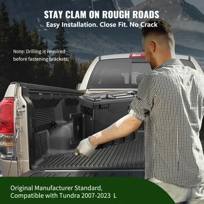 VEVOR Truck Bed Storage Box, Lockable Lid, Waterproof ABS Wheel Well Tool Box 6.6 Gal/20 L With Password Padlock, Black 6 VEVOR Truck Bed Storage Box, Lockable Lid, Waterproof ABS Wheel Well Tool Box 6.6 Gal/20 L With Password Padlock, Black - Image 6