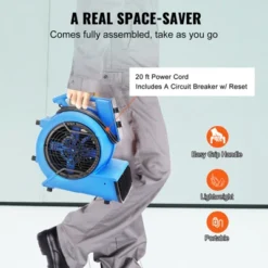 VEVOR Floor Blower, 1/2 HP, 2600 CFM Air Mover For Drying And Cooling, Portable Carpet Dryer Fan With 4 Blowing Angles And Time Function 12 VEVOR Floor Blower, 1/2 HP, 2600 CFM Air Mover For Drying And Cooling, Portable Carpet Dryer Fan With 4 Blowing Angles And Time Function -Aesthtic Interiors GUEST 76579b38 2a5c 4dba 894e b57a082626ef