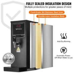 VEVOR Commercial Water Boiler, Electric Hot Water Dispenser With 316 Stainless Steel Heating Tube, 1500W Fast Heating 50L Per Hour Hot Water Boiler -Aesthtic Interiors GUEST 7673325d 50a8 40f6 8f14 97e75d52960d
