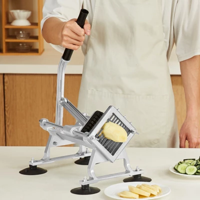 VEVOR Commercial Vegetable Slicer, 3/8 Inch Fruit Slicer, Stainless Steel And Aluminum Alloy Vegetable Cutter Slicer Machine, Manual Slicer 1 VEVOR Commercial Vegetable Slicer, 3/8 Inch Fruit Slicer, Stainless Steel And Aluminum Alloy Vegetable Cutter Slicer Machine, Manual Slicer