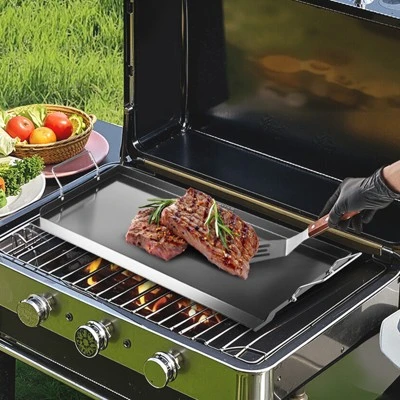 VEVOR Carbon Steel Griddle, 32x14 Inch Universal Flat Top Rectangular Plate, Gas Grill Griddle For BBQ Grill, Teppanyaki, Black 1 VEVOR Carbon Steel Griddle, 32x14 Inch Universal Flat Top Rectangular Plate, Gas Grill Griddle For BBQ Grill, Teppanyaki, Black