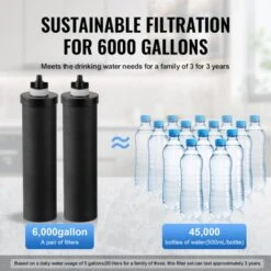 VEVOR Gravity-fed Water Filter System, 1.5G 304 Stainless-Steel Countertop System, Water Filtration System, Reduces Lead And Up To 99% Of Chlorine -Aesthtic Interiors GUEST 76dd7ef4 d047 46d9 9946 cff22d0f247c