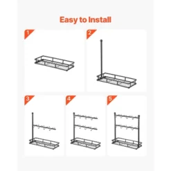 VEVOR Coffee Mug Holder For Countertop, 16 Hooks Coffee Cup Holder With Storage Base, 2 Tier Carbon Steel Mug Display Stand, Matte Black -Aesthtic Interiors GUEST 773c56ed ac45 46f2 b5d0 5b03fc922b43