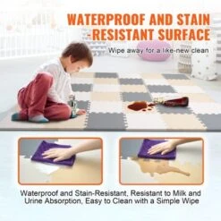 VEVOR 36 Tiles Kids Play Mat, 0.4 Inch Toddler Play Mat With EVA Foam, 12" X 12" Puzzle Play Mat With 36 Sq.ft Coverage, Interlocking Toddler Mats -Aesthtic Interiors GUEST 782be8af 7845 46bd 8bf7 0a239fadd629