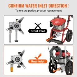 VEVOR Pressure Washer Pump, 7/8" Shaft Vertical, 3300 PSI, 3.0GPM, Replacement Power Washer Pumps Kit With 5 Nozzles,Hardware And Siphon Tube,Silver -Aesthtic Interiors GUEST 78671114 05b4 4f67 b348 52e1e63845df