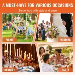 VEVOR Roll Top Chafing Dish Buffet Set, 6 Qt 2 Pack, Stainless Steel Chafer With 2 Full Size Pans, Round Catering Warmer Server 13 VEVOR Roll Top Chafing Dish Buffet Set, 6 Qt 2 Pack, Stainless Steel Chafer With 2 Full Size Pans, Round Catering Warmer Server -Aesthtic Interiors GUEST 786916db 0e6f 49ba 91ad df04de324f63