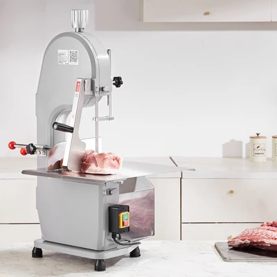 VEVOR Electric Meat Bandsaw, 1100W Stainless Steel Countertop Bone Sawing Machine, Workbeach 19.3" X 15", 0.16-7.9 Inch Cutting Thickness, Silver 1 VEVOR Electric Meat Bandsaw, 1100W Stainless Steel Countertop Bone Sawing Machine, Workbeach 19.3" X 15", 0.16-7.9 Inch Cutting Thickness, Silver