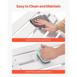 VEVOR Adirondack Ottoman, 17.7L X 19.7W X 13.8H Inch HDPE Plastic Folding Adirondack Ottoman, Weather-Resistant Foot Rest For Adirondack Chair,White -Aesthtic Interiors GUEST 79450b01 68fb 443a a259 fc4f33dc93a8