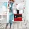 VEVOR Electric Cotton Candy Machine, 1000W Candy Floss Maker, Commercial Cotton Candy Machine With Cover, Stainless Steel Bowl, Sugar Scoop, Drawer