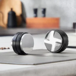 VEVOR Coffee Distributor 51mm, 2-in-1 Adjustable Espresso Distributor With Fan-Shaped Base, Coffee Distributor 304 Stainless Steel, Black