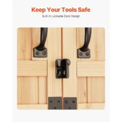 VEVOR Outdoor Storage Shed, Oversize Wooden Outside Storage Cabinet With Waterproof Roof And Metal Frame With Shelves & Floor, 58"x78" 13 VEVOR Outdoor Storage Shed, Oversize Wooden Outside Storage Cabinet With Waterproof Roof And Metal Frame With Shelves & Floor, 58"x78" -Aesthtic Interiors GUEST 7a514597 fb6d 4eea 83b2 2bf1dde27766