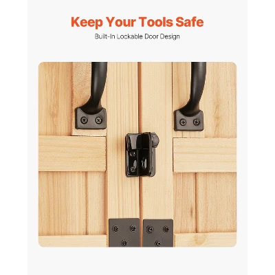 VEVOR Outdoor Storage Shed, Oversize Wooden Outside Storage Cabinet With Waterproof Roof And Metal Frame With Shelves & Floor, 58"x78" 6 VEVOR Outdoor Storage Shed, Oversize Wooden Outside Storage Cabinet With Waterproof Roof And Metal Frame With Shelves & Floor, 58"x78" - Image 6