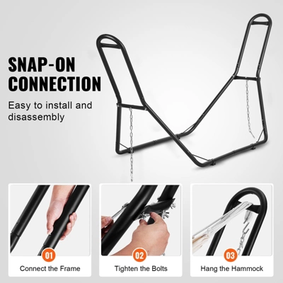 VEVOR Universal 2 Person Hammock Stand, Adjustable Heavy Duty 450 Lbs Capacity Hammock Stand Fits 6.9-12.8 Ft Hammocks For Outdoor And Indoor 5 VEVOR Universal 2 Person Hammock Stand, Adjustable Heavy Duty 450 Lbs Capacity Hammock Stand Fits 6.9-12.8 Ft Hammocks For Outdoor And Indoor - Image 5