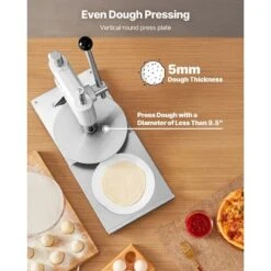 VEVOR Manual Pizza Dough Press Machine, 9.5 Inch Pizza Pastry Press Plate, Stainless Steel Bread Presser With 100 Pcs Parchment Paper, Silver 11 VEVOR Manual Pizza Dough Press Machine, 9.5 Inch Pizza Pastry Press Plate, Stainless Steel Bread Presser With 100 Pcs Parchment Paper, Silver -Aesthtic Interiors GUEST 7aa9588a ce49 4c6e a8e3 9ce5c0badc23