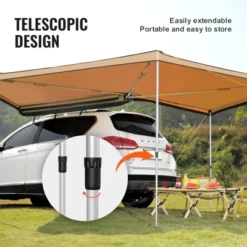 VEVOR Vehicle Awning 270 Degree, 8.2' Height Retractable Car Side Awning, PU3000mm UV50+ Car Awning With Waterproof Storage Bag -Aesthtic Interiors GUEST 7ab3df6f ea4e 421e b4d2 954ffb3ce222