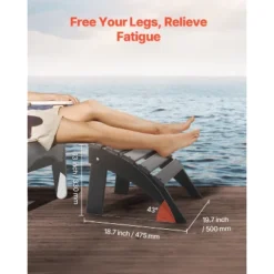 VEVOR Adirondack Ottoman, 18.7L X 19.7W X 13H Inch HDPE Plastic Folding Adirondack Ottoman, Weather-Resistant Foot Rest For Adirondack Chair, Black -Aesthtic Interiors GUEST 7ac3bcb0 b312 4282 a872 abf83ac3f095