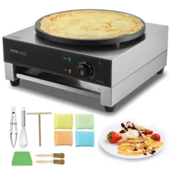 VEVOR Electric Crepe Maker, 16-Inch Commercial Crepe Machine, 1700W Flat Plate Crepe Griddle, Nonstick Stainless Steel Pancake Making Machine -Aesthtic Interiors GUEST 7af604f6 9b57 45a8 bcd2 00c6bb2d181a