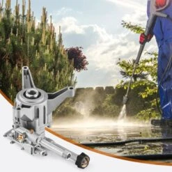 VEVOR Pressure Washer Pump, 7/8" Shaft Vertical, 3100 PSI, 2.5GPM, Replacement Power Washer Pumps Kit With 5 Nozzles, Silver