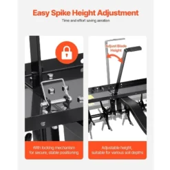 VEVOR Tow Behind Plug Aerator, 40-Inch Tow Behind Lawn Plug Aerator With Universal Hitch, Pull Behind Aerator, Black -Aesthtic Interiors GUEST 7b65a228 863f 4c27 9576 af4eed97b8ad