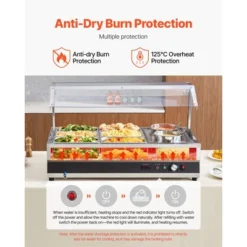 VEVOR Electric Soup Warmer, Two 6.34QT Pots & Six 1/3 Pans, Stainless Steel Commercial Food Warmer With 86~185°F Adjustable Temp, Silver 12 VEVOR Electric Soup Warmer, Two 6.34QT Pots & Six 1/3 Pans, Stainless Steel Commercial Food Warmer With 86~185°F Adjustable Temp, Silver -Aesthtic Interiors GUEST 7b96e6bd 4c4f 4d67 9d63 bc9e70769914