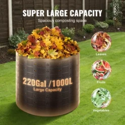 VEVOR Compost Bin 220 Gallon, Outdoor Expandable Composter, Easy To Setup & Large Capacity Composting Bin, Fast Creation Of Fertile Soil -Aesthtic Interiors GUEST 7c45a771 b343 46bf 9186 a2cd412012b8